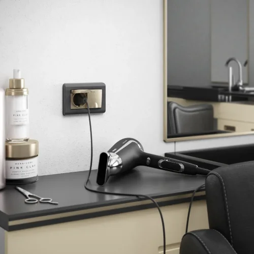 Рамка из поликарбоната для двойной розетки Stream графит W0082104 - фото 5