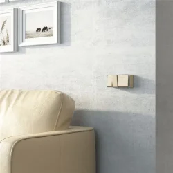 Выключатель одноклавишный проходной Gallant шампань рифленый W5012010