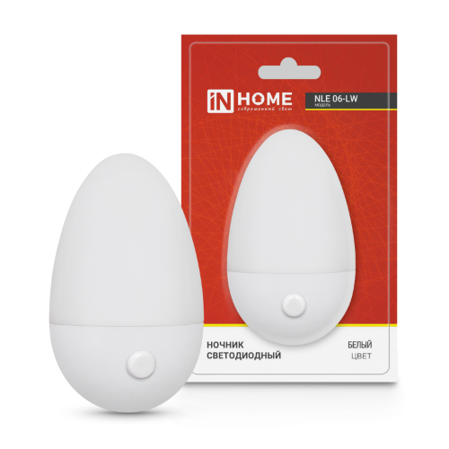 Ночник светодиодный NLE 06-LW белый с выключателем 230В IN HOME - Фото