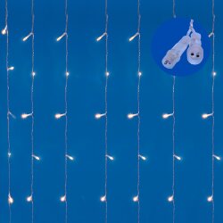 ULD-C2030-240-TTK WARMWHITE-WHITE IP44 Занавес светодиодный с эффектом мерцания, 3х2м, Соединяемый, 240 светодиодов, Теплый белый и белый свет, Провод прозрачный.