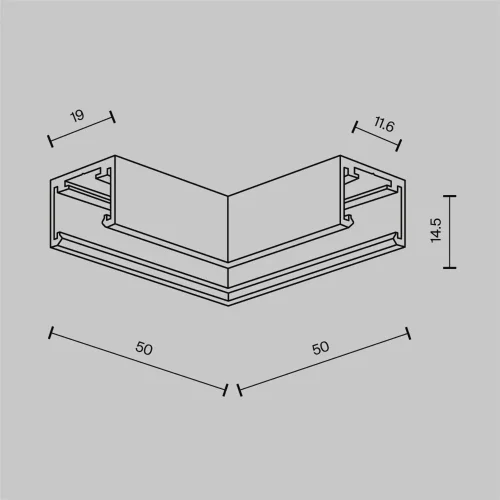 Коннектор угловой Exility X накладной, черный (Черный) TRA239CL-41B - фото 6