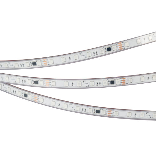Светодиодная лента герметичная SPI-PS-B60-12mm 24V RGB-PX6-BPT (12 W/m, IP67, 5060, 5m) (Arlight, бегущий огонь) - фото 4