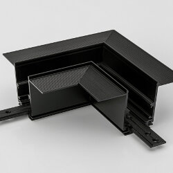 Коннектор угловой горизонтальный для встраиваемого глубокого шинопровода SY-LINK под шпаклевку, SY-LINK-CNLV-T2-BL 013608