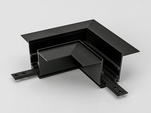 Коннектор угловой горизонтальный для встраиваемого глубокого шинопровода SY-LINK под шпаклевку, SY-LINK-CNLV-T2-BL - фото