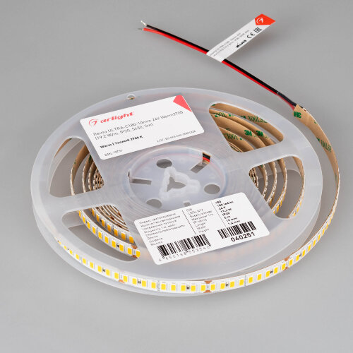 Светодиодная лента ULTRA-С180-10mm 24V Warm2700 (19.2 W/m, IP20, 5630, 5m) (Arlight, высок.эфф.200 лм/Вт) 040251 - фото 3