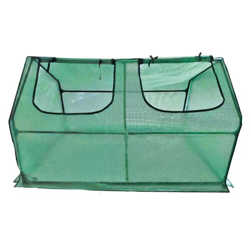 UGH-S30 L120 GREEN-GREEN Парник уличный, 120x60x60см, Металлическая труба в ПВХ, цвет зеленый, Тент из армированного полиэтилена 135г-м2, цвет сетки зеленый, TM ФитоЛето - фото 1