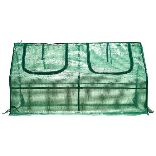 UGH-S30 L120 GREEN-GREEN Парник уличный, 120x60x60см, Металлическая труба в ПВХ, цвет зеленый, Тент из армированного полиэтилена 135г-м2, цвет сетки зеленый, TM ФитоЛето - фото 3