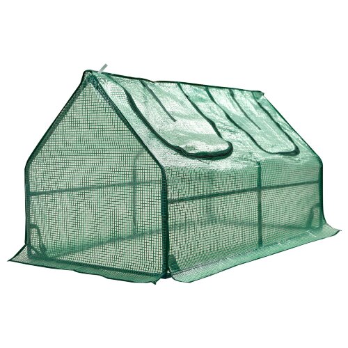 UGH-S30 L120 GREEN-GREEN Парник уличный, 120x60x60см, Металлическая труба в ПВХ, цвет зеленый, Тент из армированного полиэтилена 135г-м2, цвет сетки зеленый, TM ФитоЛето - фото 4