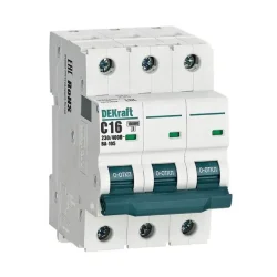 Выключатель автоматический модульный 3п C 16А 10кА ВА-105 DEKraft 13177DEK