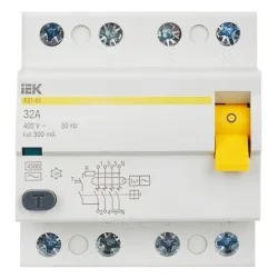 Выключатель дифференциального тока (УЗО) 4п 32А 300мА тип AC ВД1-63 KARAT IEK MDV10-4-032-300