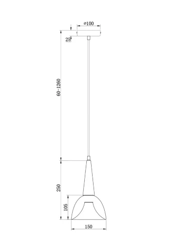 Подвесной светильник Нория / Noria (Черный и Латунь) FR8009PL-01GB - фото 11