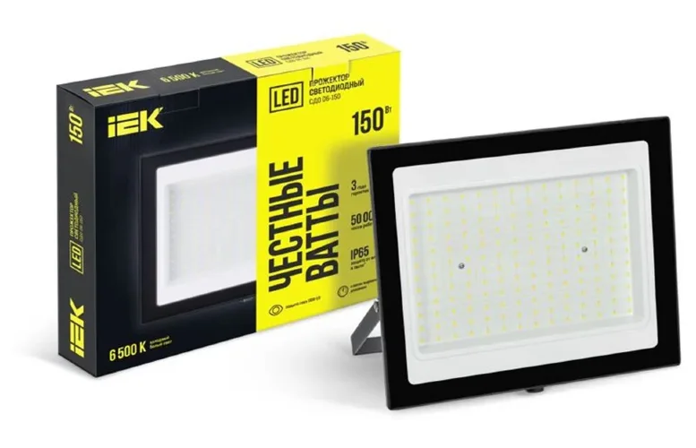 Прожектор светодиодный СДО 06-150 6500К IP65 черн. IEK LPDO601-150-65-K02 - фото