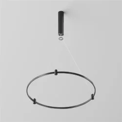 Готовая конструкция круглая D650мм c основанием под блок питания без светильников и блока питания, черный (Черный) TFC-Flar-H02-B