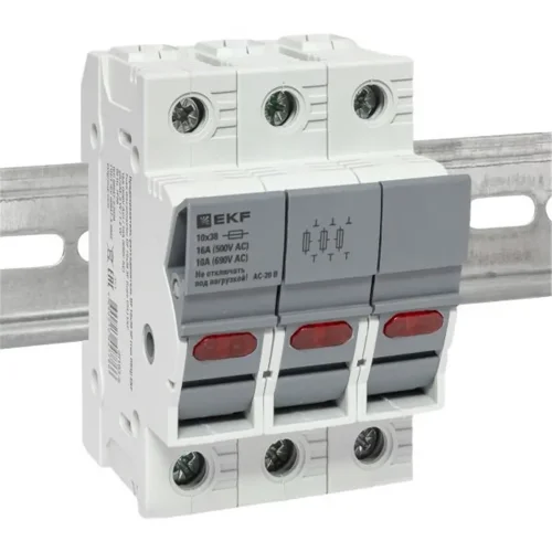 Предохранитель-разъединитель DF 10х38 3п (тип ПВЦ) EKF df103-e - фото 2