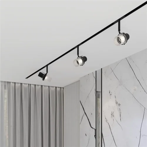 Slim Magnetic Трековый светильник со стеклянным плафоном 10W 4000K черный 85532/01 - фото 6