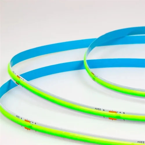 Светодиодная лента 220V, COB 240 chip/m, green, IP20, 10m, A305 - фото II