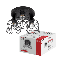Светильник настенно-потолочный под лампу LOFT ATIKO-СL-3E27R-BL 3хЕ27 черный IN HOME