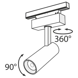 Трековый светильник Фокус / Focus Led S35 4000K 9Вт 24° (Черный) TR019-2-10W4K-B
