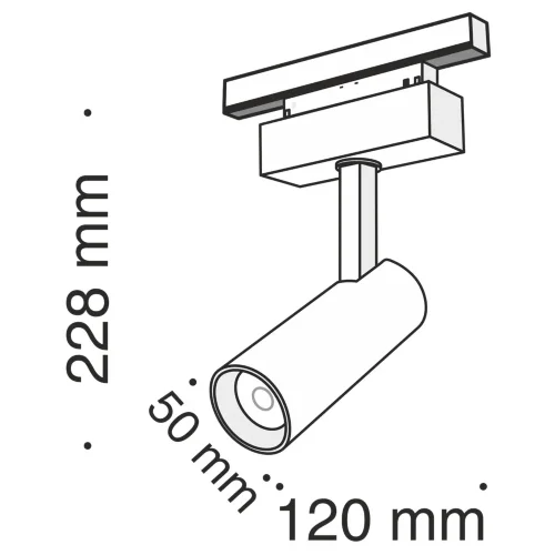 Трековый светильник Фокус / Focus Led S35 4000K 9Вт 24° (Черный) TR019-2-10W4K-B - фото 6