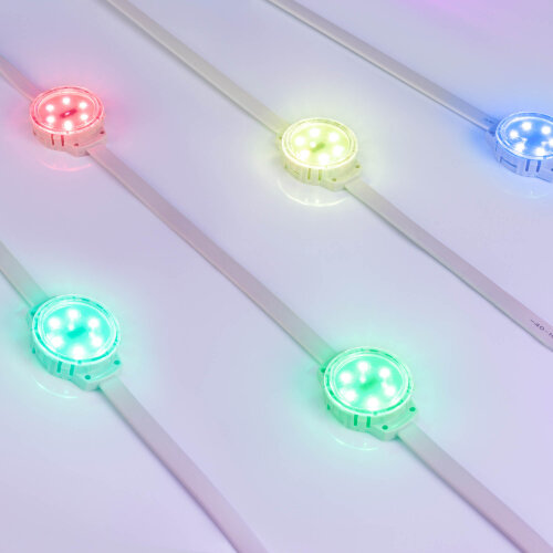 Модуль управляемый SOLEX-DMX-3535-6-24V RGB 120deg (D40x16mm, 1.5W, IP67) (Arlight, Пластик, 3 года) - фото 3