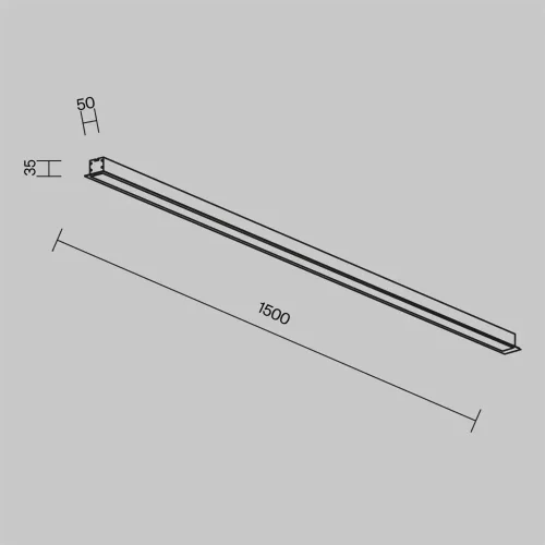 Линейный светильник встраиваемый 4000K 50x35 30 Вт (Серебро, 1,5 м) LL313006 (Серебро) - фото 8