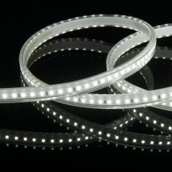 Светодиодная лента 220 В 14,4 вт/м 120 Led/м 2835 IP65, холодный белый 6500K, 50 м Лента светодиодная 220V 14,4W 120Led 2835 IP65 6500 холодный белый, 50 м