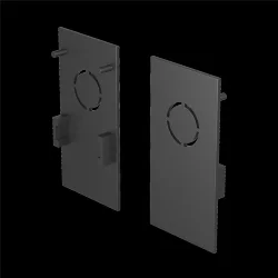 Заглушка торцевая 2 шт. Exility накладной черный (Черный)