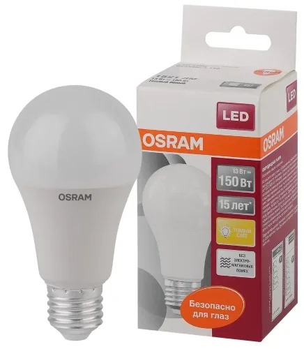 Лампа светодиодная 14W/2700K (=100W) DIM E27 | PARATHOM CLASSIC A | Груша | - OSRAM. Фото