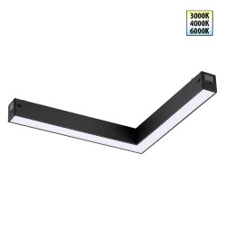 Трековый токопроводящий светильник с переключателем цветовой темперетуры «Novotech» 359944, серия: VECTOR (крепление к треку) - Переключение цв. температуры на корпусе светильника