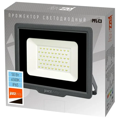 Прожектор светодиодный PFL-C3 50Вт 6500К ДО/СДО IP65 закален. прозр. стекло JazzWay 5023581A - фото 5