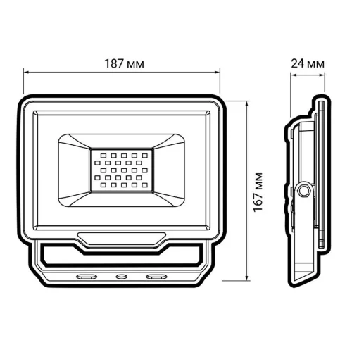 Прожектор светодиодный PFL-C3 50Вт 6500К ДО/СДО IP65 закален. прозр. стекло JazzWay 5023581A - фото 6