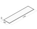 Светодиодная панель 1195x295x10 мм 38 Ватт с серой рамкой 4000К с Бап-1 - фото 2