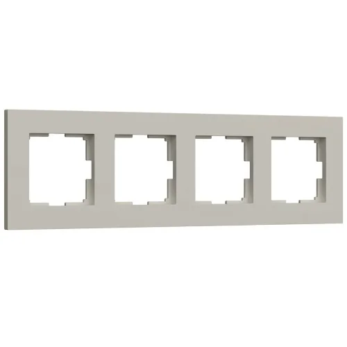 W0042917/ Рамка на 4 поста Slab (дымчатый софт) W0042917 - фото