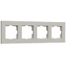 W0042917/ Рамка на 4 поста Slab (дымчатый софт) W0042917 - фото