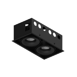Корпус светильника потолочный встраиваемый  поворотный,Черный, IP20, COMBO-CRD2-BL 006674