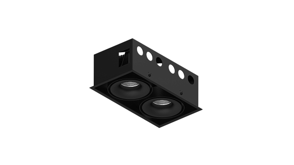 Корпус светильника потолочный встраиваемый  поворотный,Черный, IP20, COMBO-CRD2-BL. Фото 2