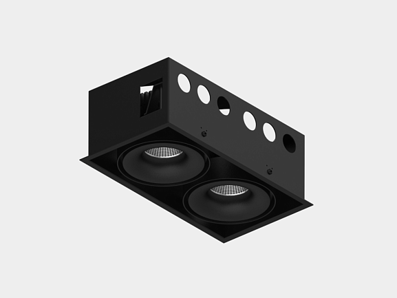 'Корпус светильника потолочный встраиваемый  поворотный,Черный, IP20, COMBO-CRD2-BL. Фото 2