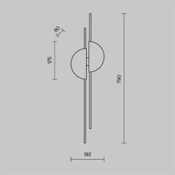 Настенный светильник (бра) Skyline 4000K 23Вт (Черный)