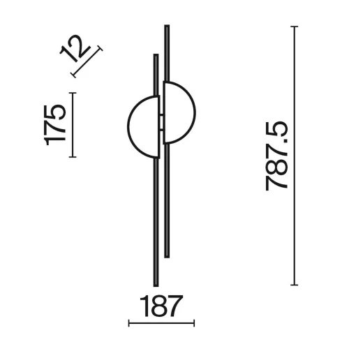 Настенный светильник (бра) Skyline 4000K 23Вт (Черный) - фото 4