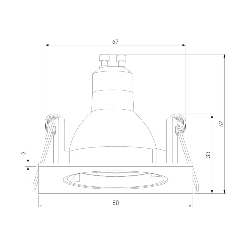 Светильник встраиваемый Minnie GU10 черный 25057/01 - фото 5
