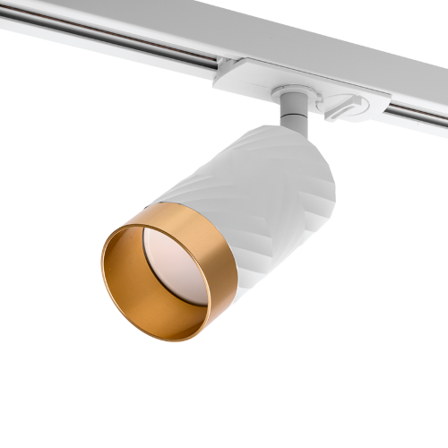 Трековый светильник WOLTA WTL-GU10/09WG под лампу GU10 Белый / Золотой LINEA - фото 5.