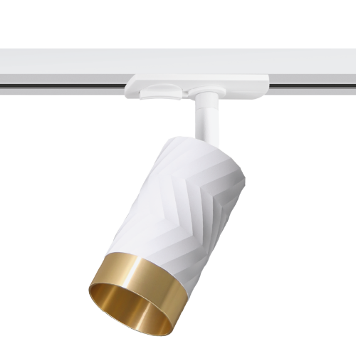 Трековый светильник WOLTA WTL-GU10/09WG под лампу GU10 Белый / Золотой LINEA - фото 7.
