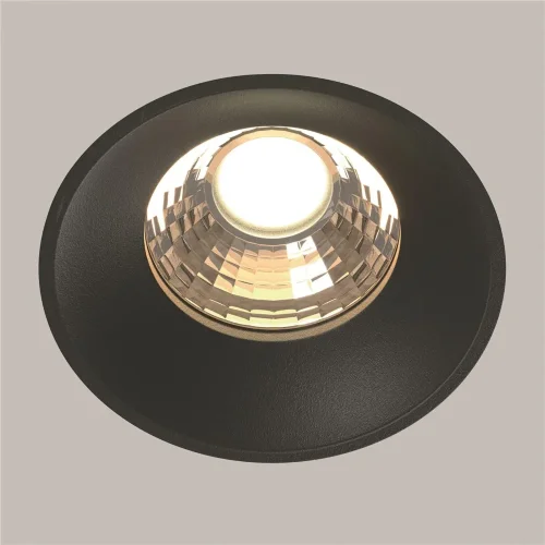 Встраиваемый светильник Раунд / Round 12 Вт 3000 К 50° (Черный) DL058-12W3K-TRS-B - фото 4