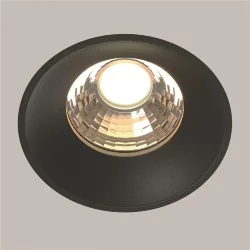 Встраиваемый светильник Раунд / Round 12 Вт 3000 К 50° (Черный) DL058-12W3K-TRS-B