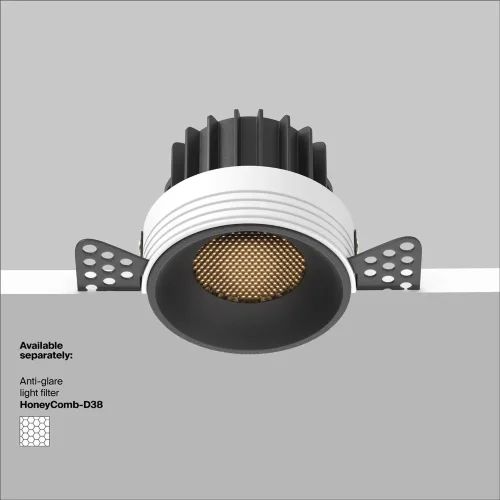 Встраиваемый светильник Раунд / Round 12 Вт 3000 К 50° (Черный) DL058-12W3K-TRS-B - фото 10