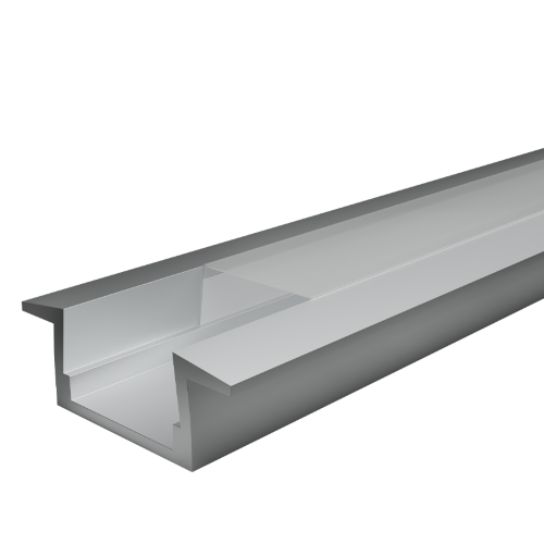 Профиль алюминиевый встраиваемый WOLTA WAP-I-30/6/2000-A серый 6х30.4х2000мм - фото 1.