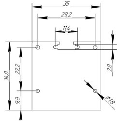 Заглушка металл 3535 сталь 1 мм