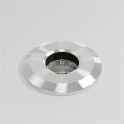Встраиваемый светильник Flash 3000K 1Вт IP 67 (Серебро)