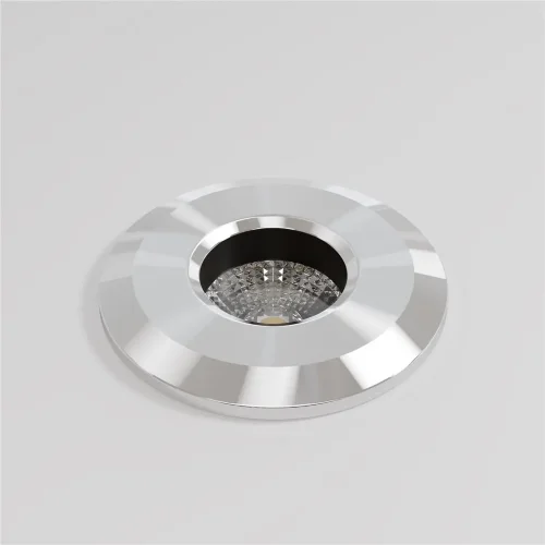 Встраиваемый светильник Flash 3000K 1Вт IP 67 (Серебро) - фото 3