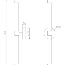 Настенный светильник (бра) FR6108WL-L10G Джеди / Jedi 10 Вт LED (Белый с Золотом) FR6108WL-L10G